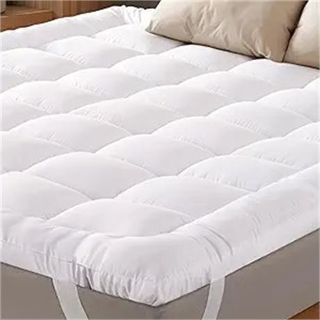 Mattress Topper Twin for Back Pain Relief, Pillow Top Mattress Pad, Cooling