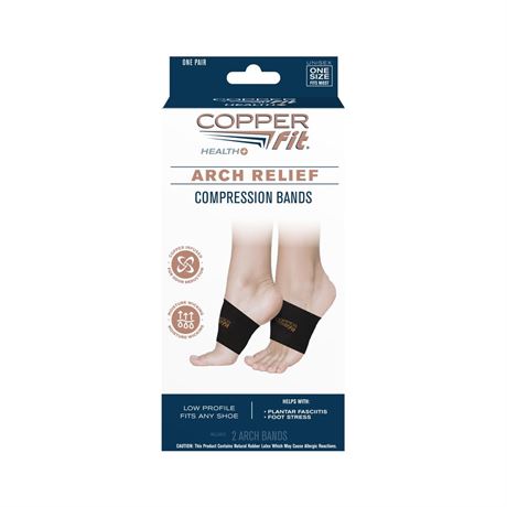 Copper Fit Arch Relief Plus Orthotic Support, Adjustible Compression, 2 Ct | CVS