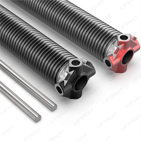 Pair of 2" Garage Door Torsion Springs Replacement Set with Winding Bars,