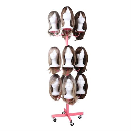 Wig Holder Head For 12-Head Wig Stand For Styling Wig Storage For Multiple Wigs