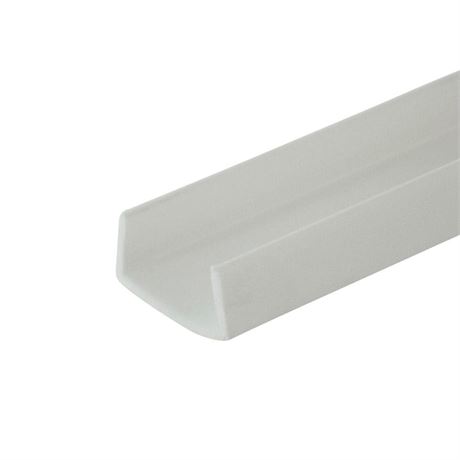 Outwater Plastics White 3/4'' Styrene Plastic U-Channel/C-Channel 48 Inch