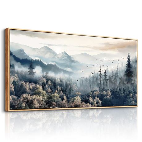 hyidecorart Large Canvas Wall Decor For Office Wood Framed Wall Art For Living