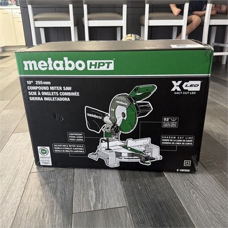 Metabo HPT C10FCG2M 15A 10" Single Bevel Compound Miter Saw New