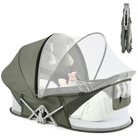 Portable Baby Bassinet Travel Baby Bed, Baby Cribs Travel Pod for Outdoors Baby