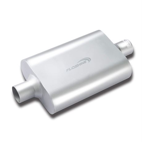 Universal Mufflers Dual Chamber 2" inlet (ID) 2" outlet (ID) overall 17"