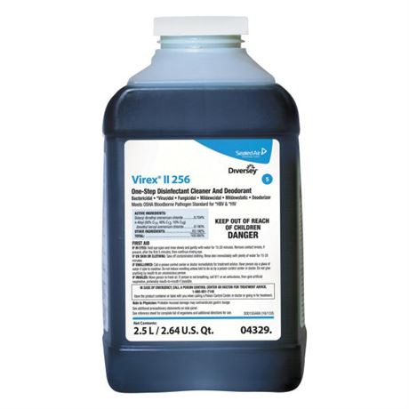 DVO04329 2.5 Litre Virex II 256 Disinfectant Cleaner - Case of 2