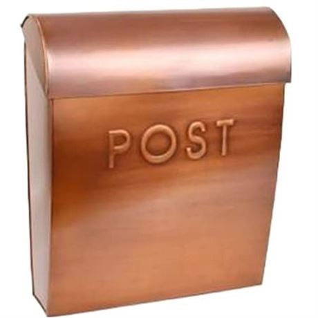 NACH Sylvia Modern Mailbox  Euro Post Wall Mount Mailboxes for Outside  Rust