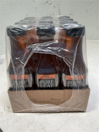 Lipton Pure Leaf Peach Iced Tea, Bottled Tea Drink, 18.5 fl oz, Bottle (12PACK)
