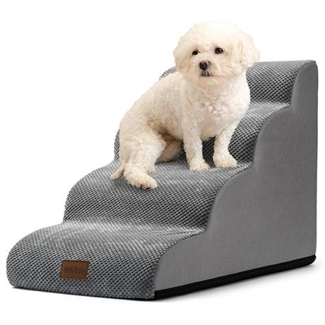 Dog Stairs for Small Dogs 19.7" H, Pet Step with Leakproof Cover, High Density