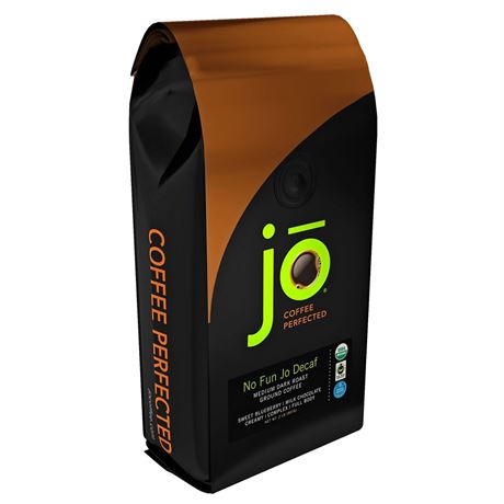 NO FUN JO DECAF: 2 lb, Organic Decaf Ground Coffee, Swiss Water Process, Fair