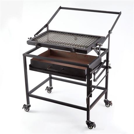 360° Rotating Grill, With Casters, Detachable, Easy to Carry