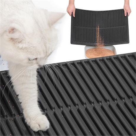 Easy Clean Litter Mat: Washable & UrineProof Cat Litter Trapping Mat -