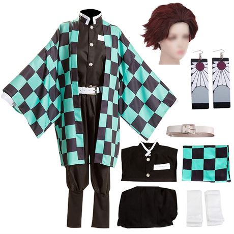 Anime Cosplay Kimono Set Halloween Party Costume Unisex（ Kamado