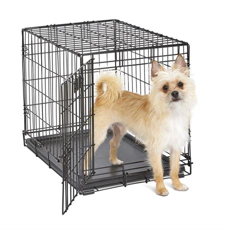 MidWest Homes for Pets Newly Enhanced Single Door iCrate Dog Crate, Includes