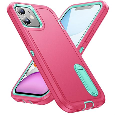 AFARER Case for iPhone 12 with Kickstand, [Military Grade Shockproof][Three