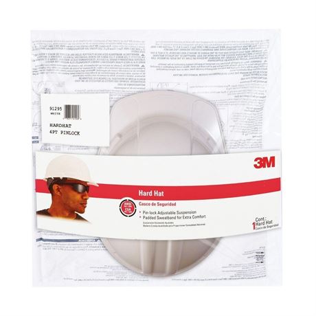3M Non-Vented Hard Hat with Pinlock Adjustment - White - CHH-P-W12