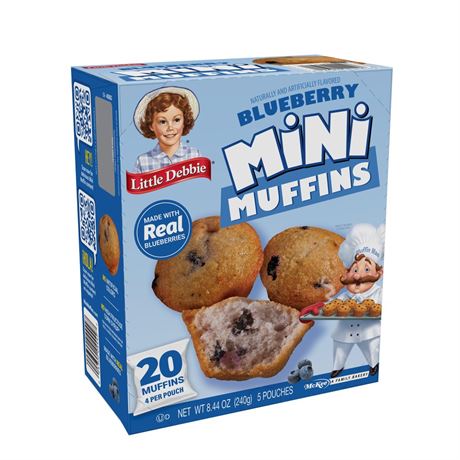 Little Debbie Blueberry Mini Muffins, 8.44 oz (5 Count)