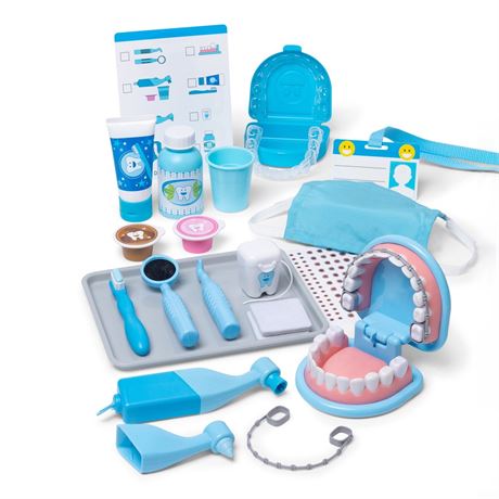 Melissa & Doug Super Smile Dentist Kit With Pretend Play Set of Teeth And