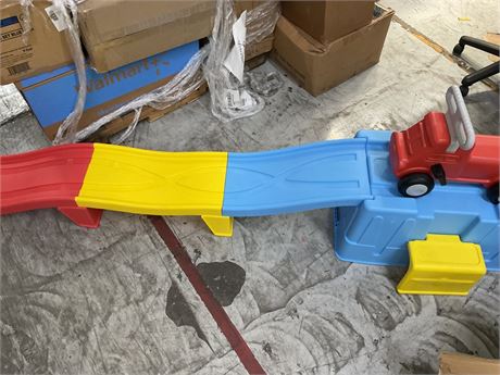 Up & Down Roller Coaster Kids Ride On Toy,Toddler Push Car with Assembled Race