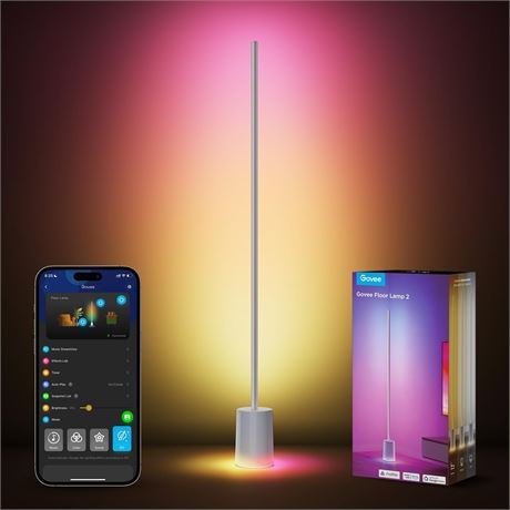 Govee Floor Lamp 2, RGBIC, Warm Cool White LED,Compatible with SmartThings,