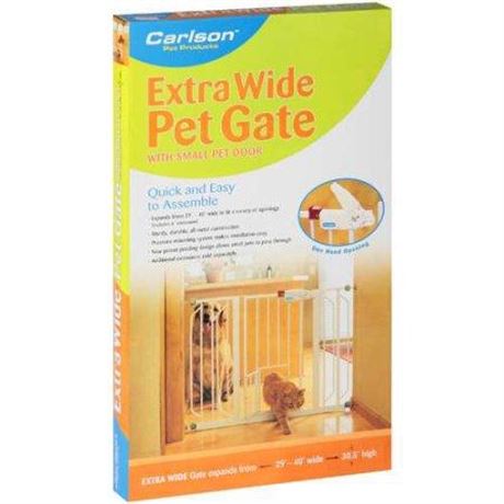 Carlson Pet Products 31 H Extra-Wide Walk Through Metal Dog Pet Gate  with