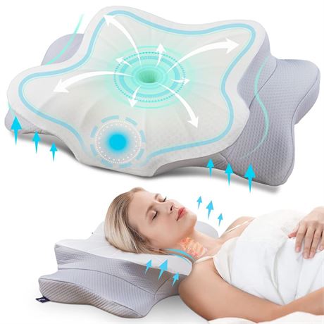 DONAMA Cervical Pillow for Neck and Shoulder,Contour Memory Foam