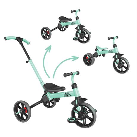 Yvolution 3 in 1 Toddler Trike Y Velo Flippa Push Tricycle Toddler Balance Bike