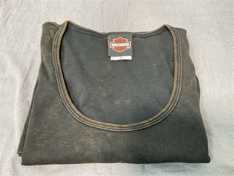 Harley Davidson Tank Top Brown Tie-Dye LADIES XL