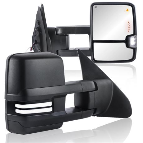 Towing Mirrors Power Heated Compatible for 2007-2021 Toyota Tundra Sequoia