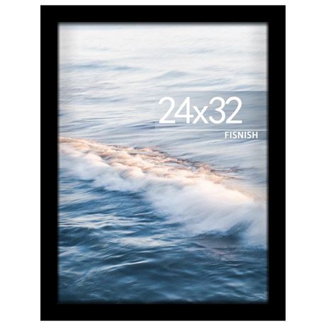 24x32 Poster Frame, Black 24 x 32 Frame for Horizontal or Vertical Wall