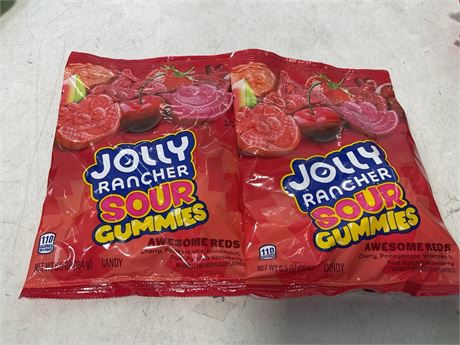 Jolly Rancher Sour Gummies Awesome Reds Assorted Fruit Flavored Gummy Candy,