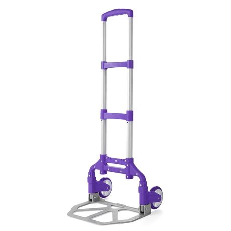 Folding Hand Truck, Aluminium Portable Folding Trolley with 3-Position Folding