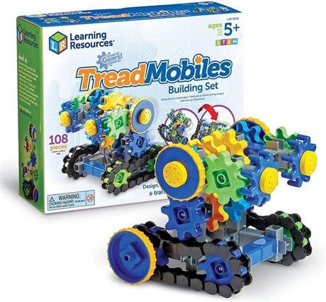 Learning Resources Gears! Gears! Gears! Treadmobiles Building Set, STEM Toys,