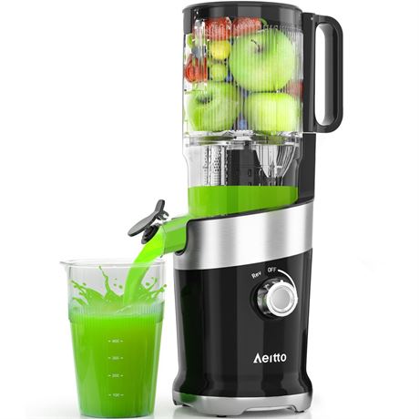 Juicer Machines, Aeitto Cold Press Juicer with 4.9" Large Feed Chute
