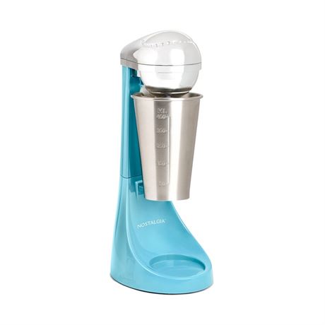 Nostalgia Retro Drink Mixer, 16 oz Milkshake Maker with Stainless Steel Cup and