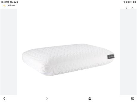 Tempur-Pedic Cloud Pillow with Washable Cover, Standard Queen Size