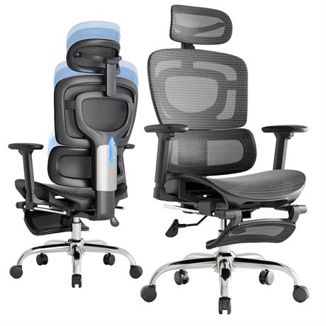 Ergonomic Office Chair, Adaptive Lumbar Support, SGS Class 4 Gas Clylinder 400