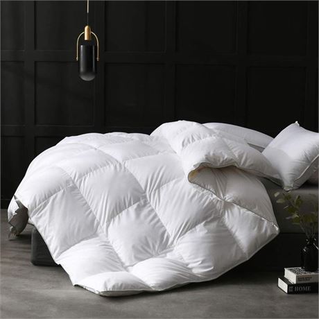 APSMILE Oversized King Feathers Down Comforter Duvet Insert - Ultra-Soft All