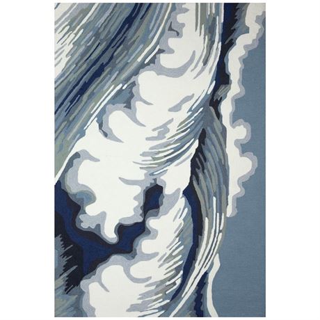 Liora Manne Capri Wave Indoor/Outdoor Area Rug, Blue