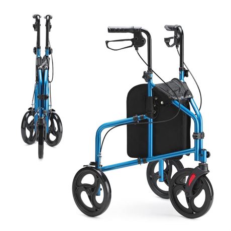 OFFSITE OasisSpace 3 Wheel Walker for Seniors - 10” Big Wheels Three Wheeled