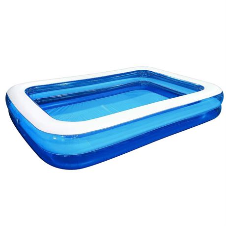 Inflatable Swimming Pool,Outdoor Blow Up Rectangular Pool for Kids and Toddler