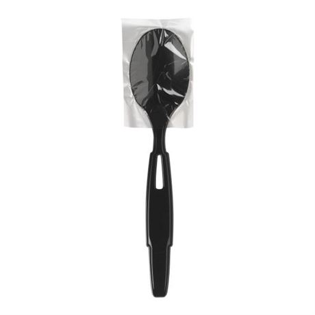 Dixie SSWPT5 SmartStock Wrapped Heavyweight Cutlery Teaspoons Refill - Black