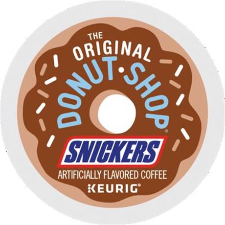 Green Mountain the Original Donut Shop Coffee Snickers Flavored - Mild - 24/Box