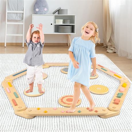 Kids Balance Beam and Stepping Stones, Toddler Balance Beam Obstacle Course