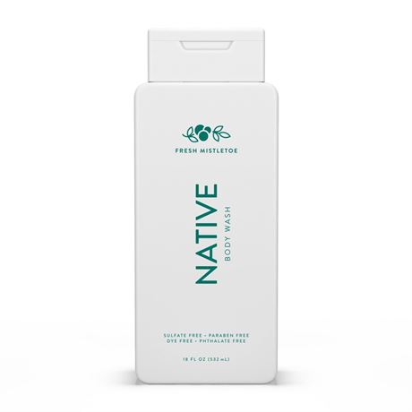 Native Limited Edition Holiday Body Wash, Fresh Mistletoe, 18 OZ