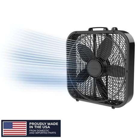Lasko 20" Cool Colors Classic Box Fan with Weather-Resistant Motor, Portable