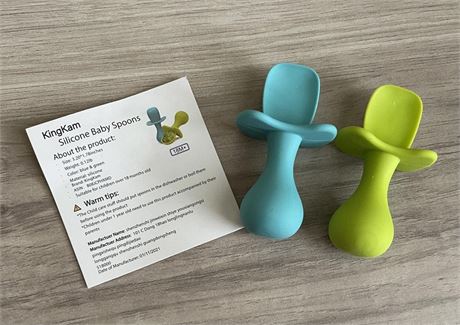 KingKam Silicone Baby Spoons - Set of 2