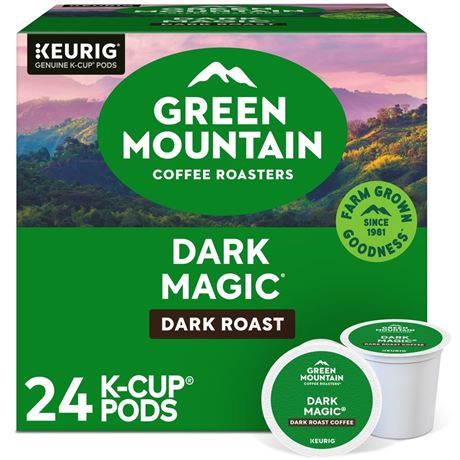 Green Mountain Coffee Roasters, Dark Magic Dark Roast K-Cup Coffee Pods, 24