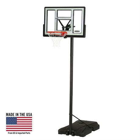 Lifetime 46-Inch Shatterproof Portable Basketball Hoop with Quick Adjust &