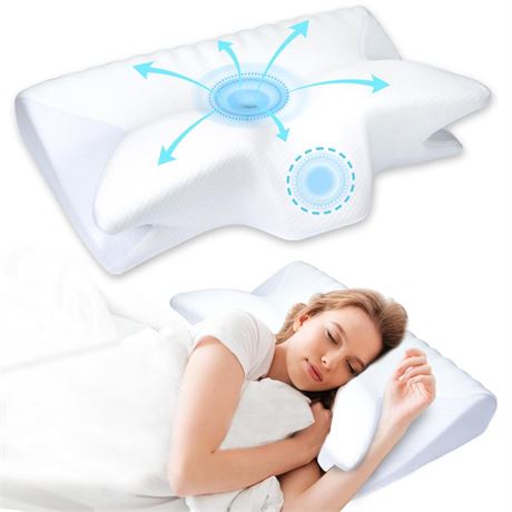 Cervical Neck Pillow for Neck Contour Bed Pillow for Sleeping, Odorless